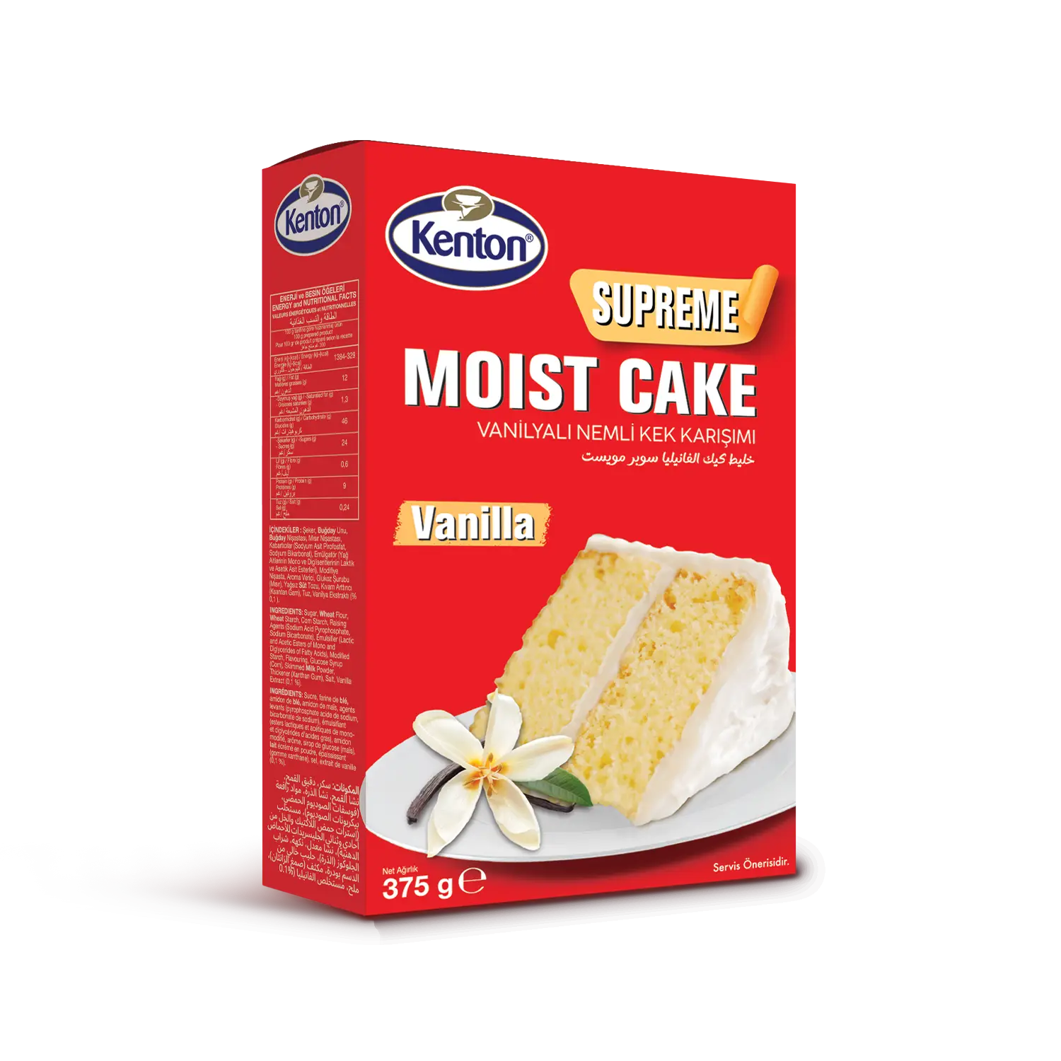 Kenton Supreme Moist Vanilyalı Kek Karışımı 375g